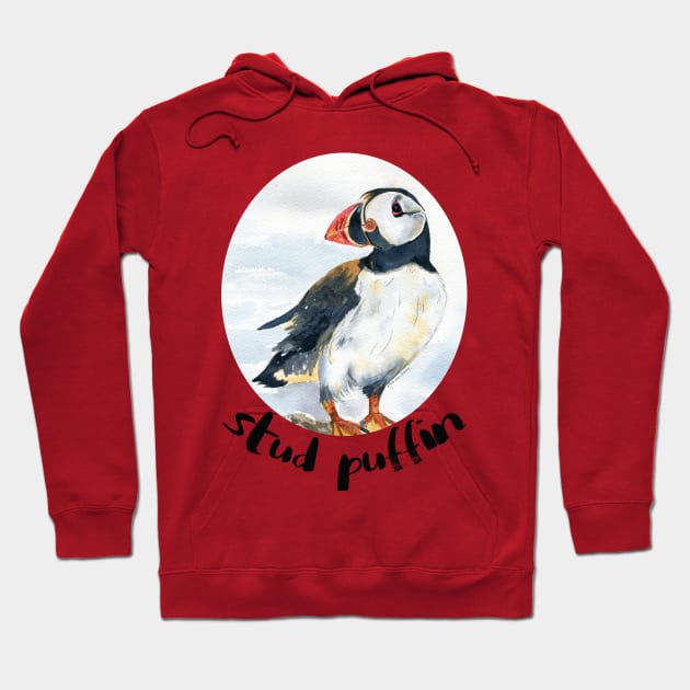 stud puffin Hoodie by The Art Aroma